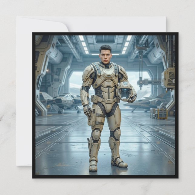 Male Sci-Fi Character No. 1 Card (Front)