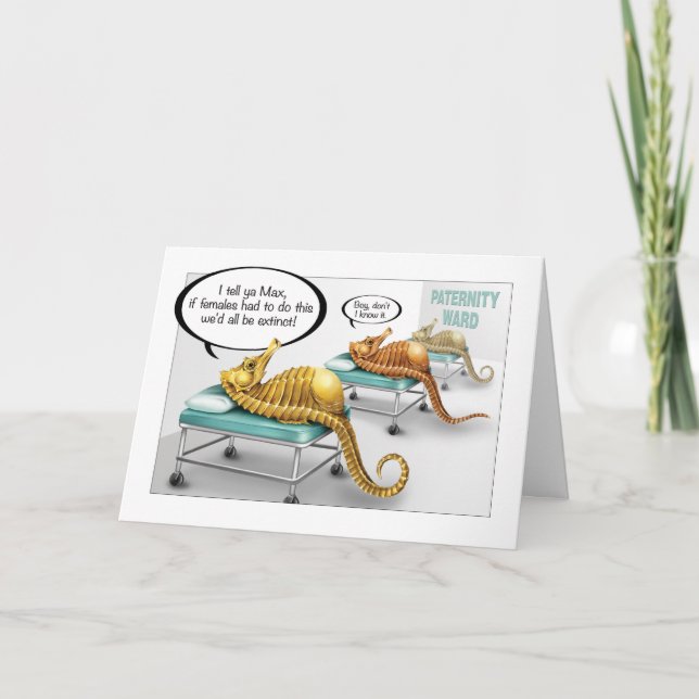 Male Seahorses Pregnancy Card (Front)