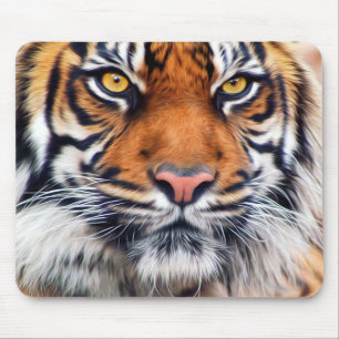 Male Siberian Tiger Paint Photograph Mouse Pad