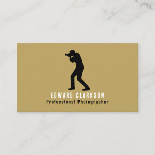 Male Silhouette, Photographer, Photography Business Card