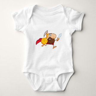 Male Spartan Gladiator with Sword Baby Bodysuit