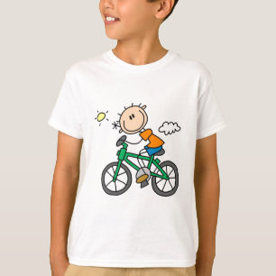 Male Stick Figure Bicyclist Tshirts and gifts