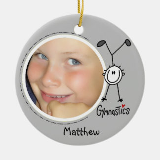 Male Stick Figure Gymnastics Ornament