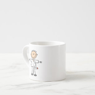 Male Stick Figure Nurse Espresso Cup