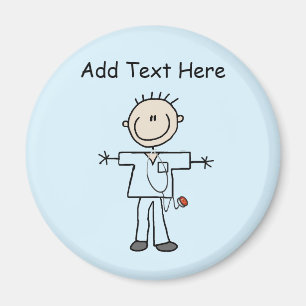 Male Stick Figure Nurse Tshirts and Gifts Magnet