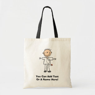 Male Stick Figure Nurse Tshirts and Gifts Tote Bag