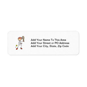 Male Stick Figure Tennis Player