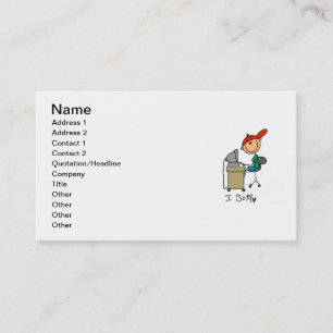 Male Stick Figure Web Surfer Business Card