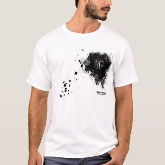 Male T-shirt splatter logo