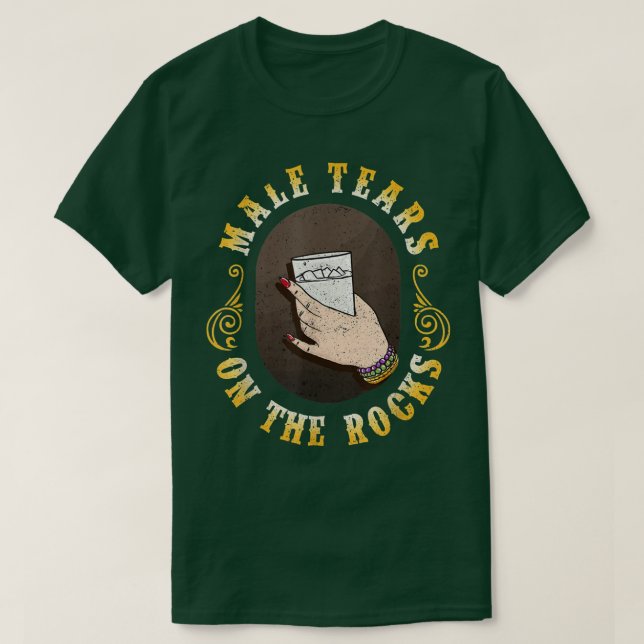 Male Tears On The Rocks Apparel  T-Shirt (Design Front)