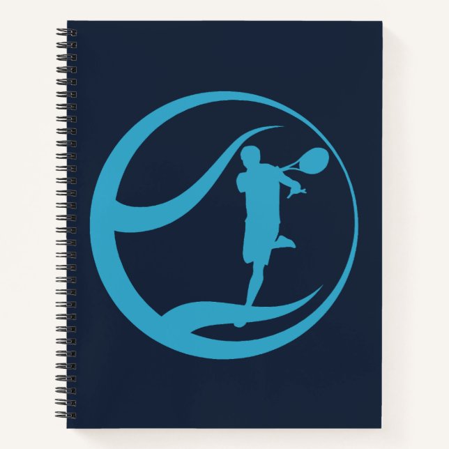 Male Tennis Player Notebook (Front)