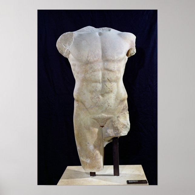 Male torso from Miletus, c.480 BC Poster (Front)