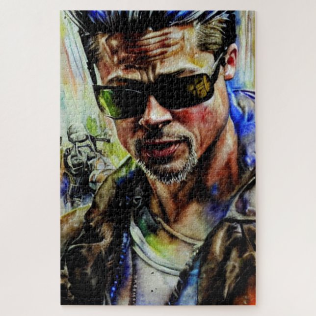 Male tough guy portrait jigsaw puzzle (Vertical)