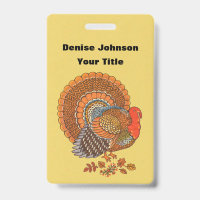 Male Turkey Fanned Tail Autumn Colours Leaves