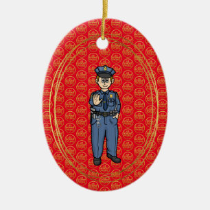 Male U.S. Border Patrol Agent Christmas Ornament