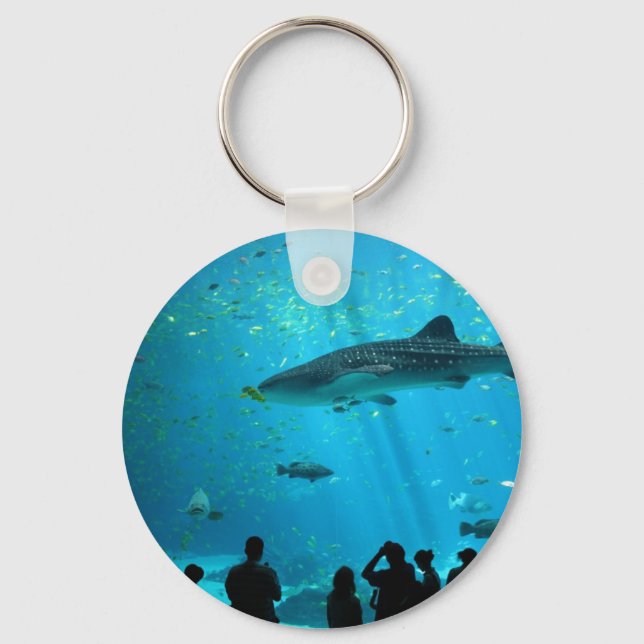 Male Whale Shark at Georgia Aquarium Key Ring (Front)