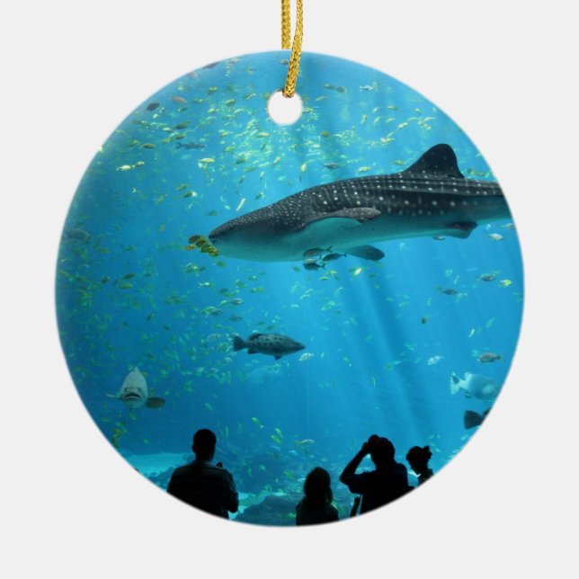 Male Whale Shark Ceramic Tree Decoration (Front)