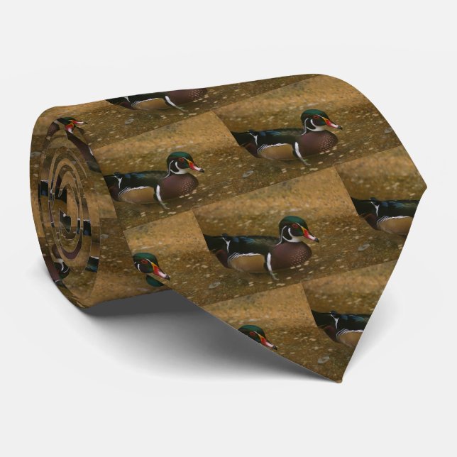 Male Wood Duck Tie (Rolled)
