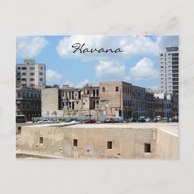 malecon habana view postcard (Front)