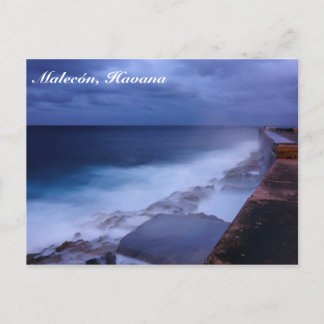 Malecon in Havana, Cuba postcard