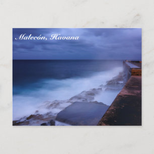 Malecon in Havana, Cuba postcard
