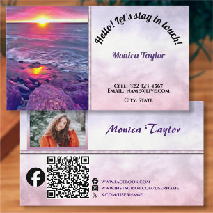 Malecon Sunset 0911 Calling Card