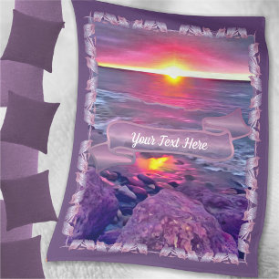 Malecon Sunset 0911 Fleece Blanket
