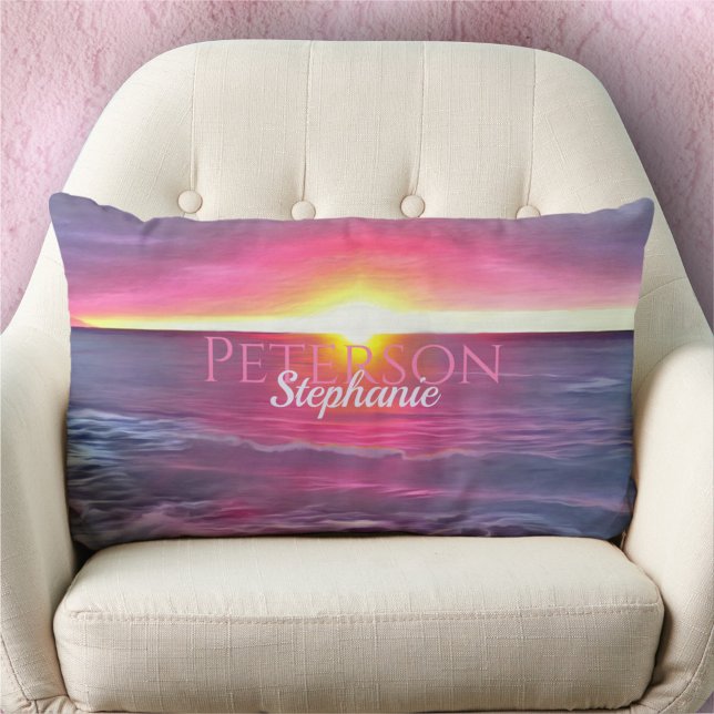 Malecon Sunset 0911 Lumbar Cushion (Creator Uploaded)