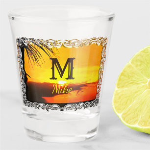 Malecon Sunset 2441 Shot Glass