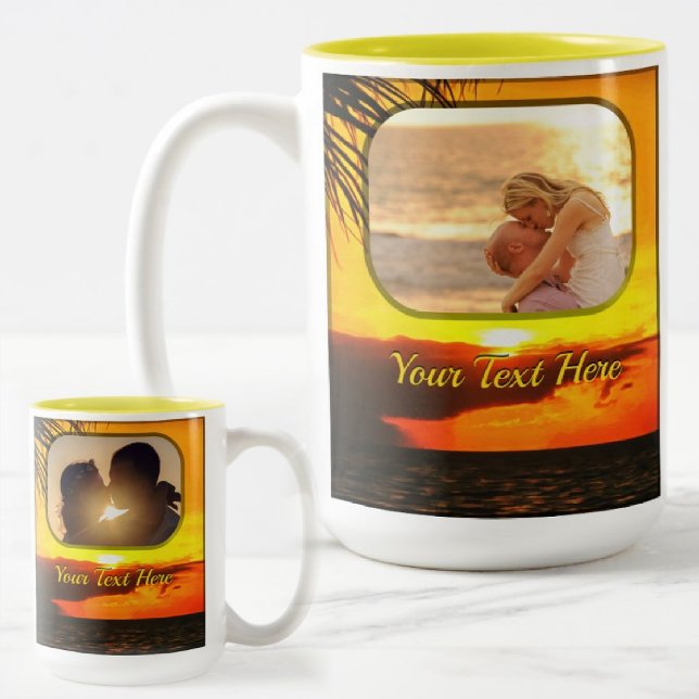 Malecon Sunset Love 2441 Two-Tone Coffee Mug (Creator Uploaded)