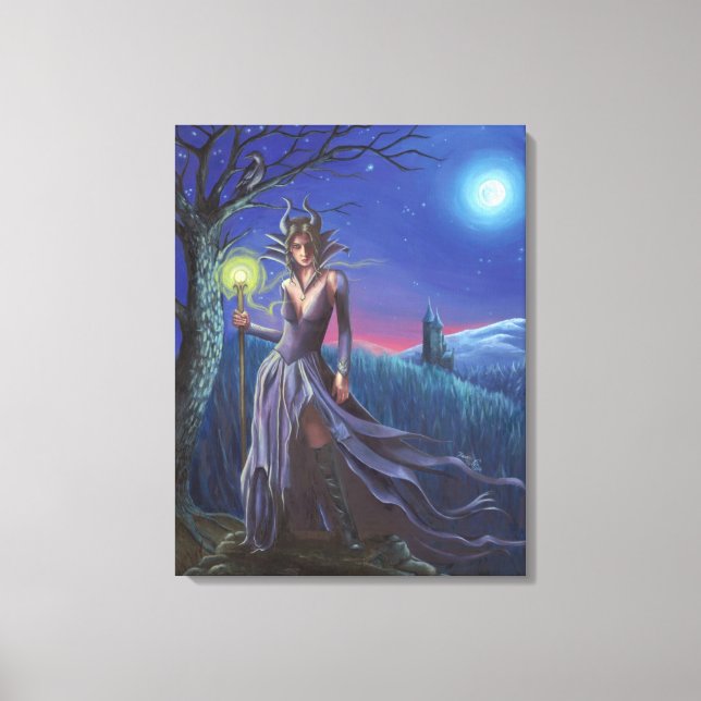 Maleficent Art Canvas Sleeping Beauty Art Villain Print (Front)