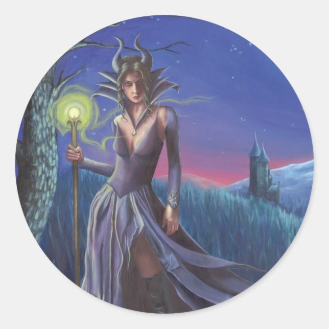 Maleficent Sticker Maleficent Art Fairy Tale Art (Front)