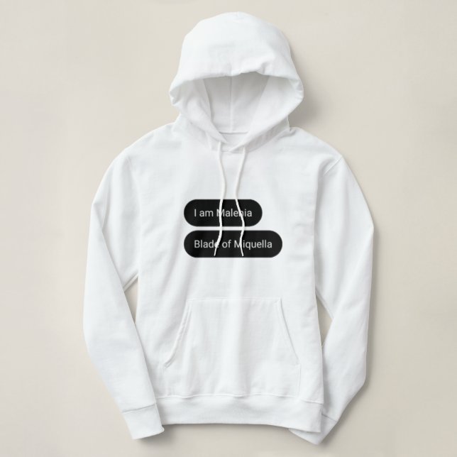 Malenia has sent you a message Long  Hoodie (Design Front)