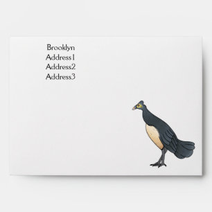 Maleo bird cartoon illustration  envelope