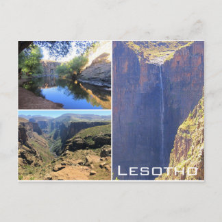 maletsunyane lesotho postcard