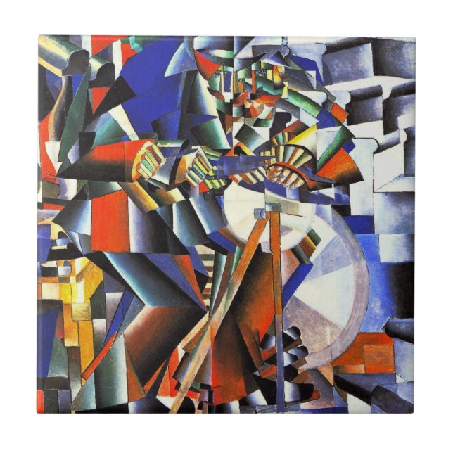 Malevich Kazimir The Knifegrinder Tile (Front)