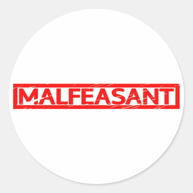 Malfeasant Stamp Classic Round Sticker (Front)