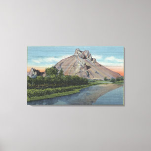 Malheur Butte & River, Oregon View Canvas Print