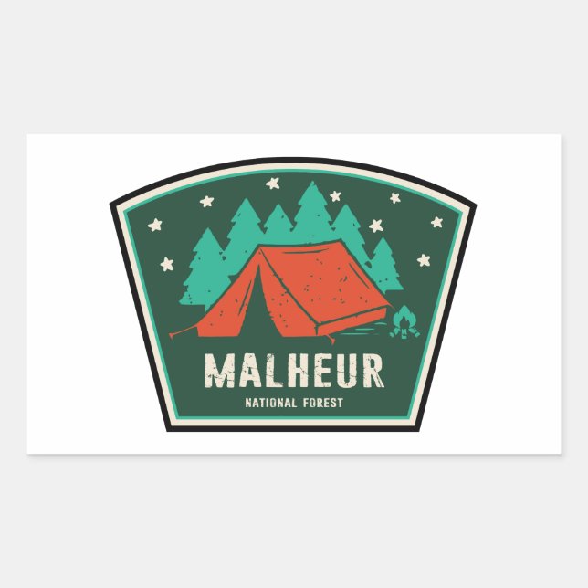 Malheur National Forest Camping Rectangular Sticker (Front)