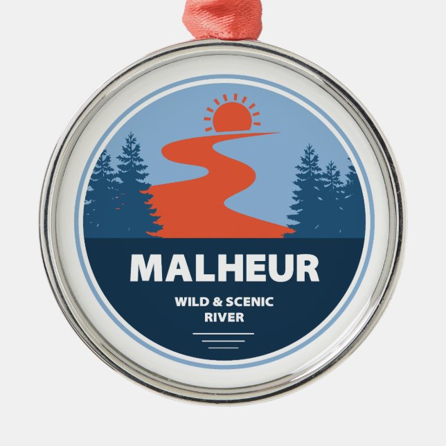 Malheur Wild And Scenic River Oregon Metal Tree Decoration (Front)