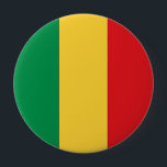 Mali 10 Cm Round Badge<br><div class="desc">FlagSwag.com Gifts and Apparel: Custom World Flag Designs and Patterns on T-shirts,  Posters,  Mugs,  Stickers and more gifts. Choose "Customise" then "Edit" to change the colour on any style and browse more designs at http://www.FlagSwag.com</div>