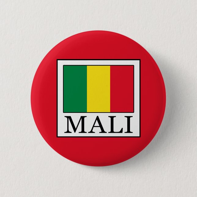 Mali 6 Cm Round Badge (Front)