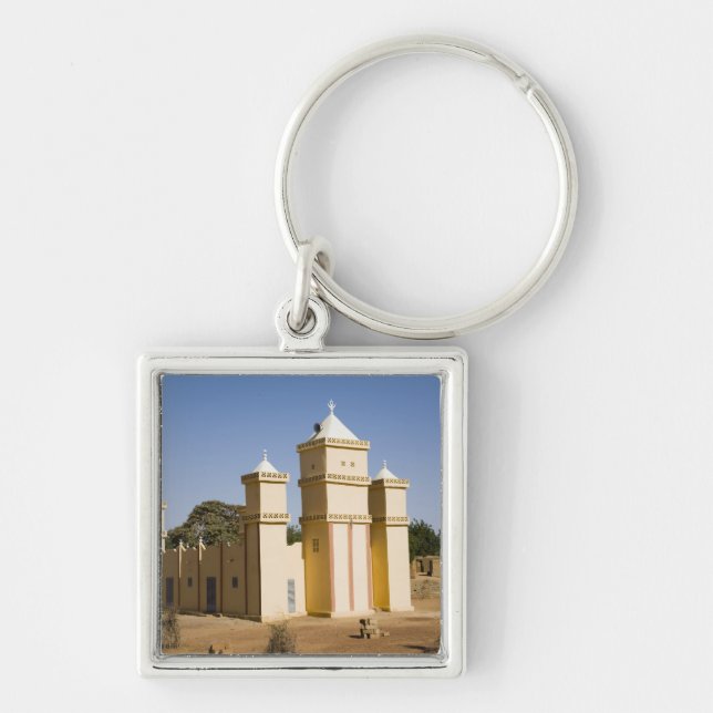 Mali, Bamako. Mosque, Bamako-Djenne Road Key Ring (Front)