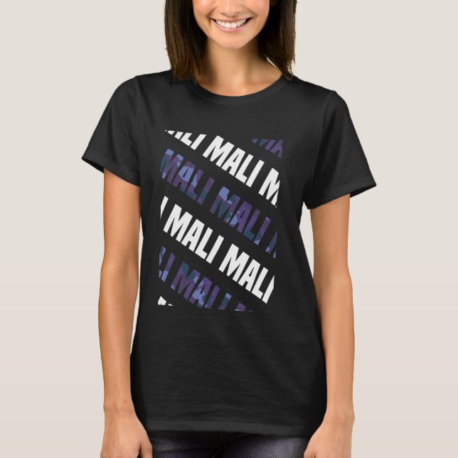 Mali Camo Pattern Purple Camouflage T-Shirt (Front)