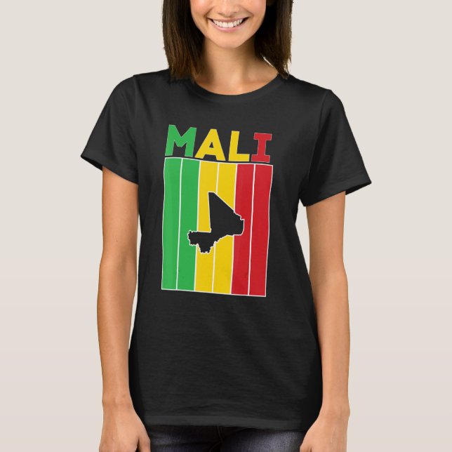Mali Country Borders T-Shirt (Front)
