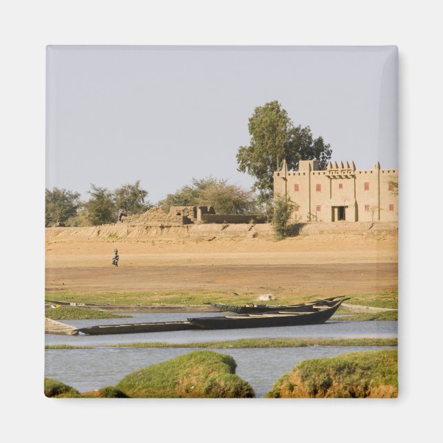Mali, Djenne. Bani River near Djenne Magnet (Front)