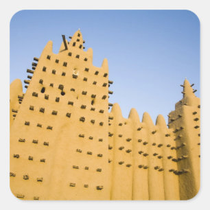 Mali, Djenne. Grand Mosque Square Sticker