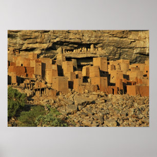 MALI, Dogon Lands. Traditional Tellem malian Poster