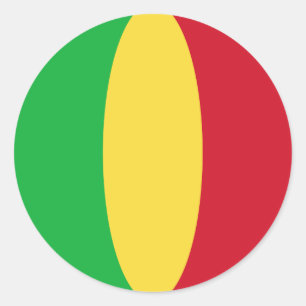 Mali Fisheye Flag Sticker