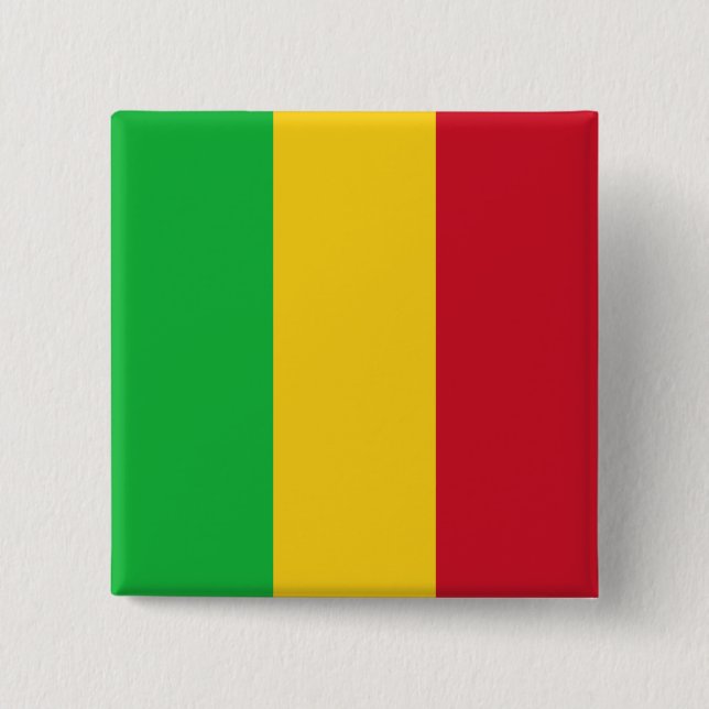 Mali Flag 15 Cm Square Badge (Front)